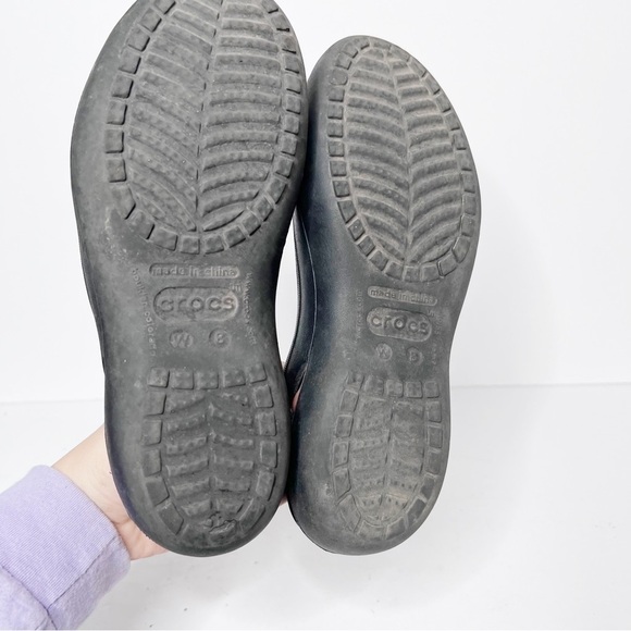 Crocs Black Rubber Classic Ballet Flats Size 8 Women’s - Picture 4 of 5